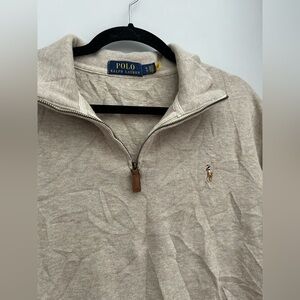 Polo Ralph Lauren Estate-Rib Quarter-Zip Pullover oatmeal 1/5 zip
